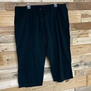 Woman Within size 22W Natural Fit black crop pants